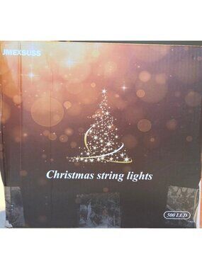 Christmas String Lights 500 LED With Remote & Timer Indoor/Outdoor Use Multi